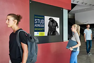 digital signage in a university