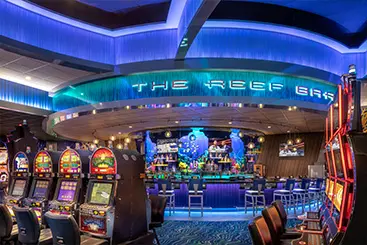 digital aquarium in a casino
