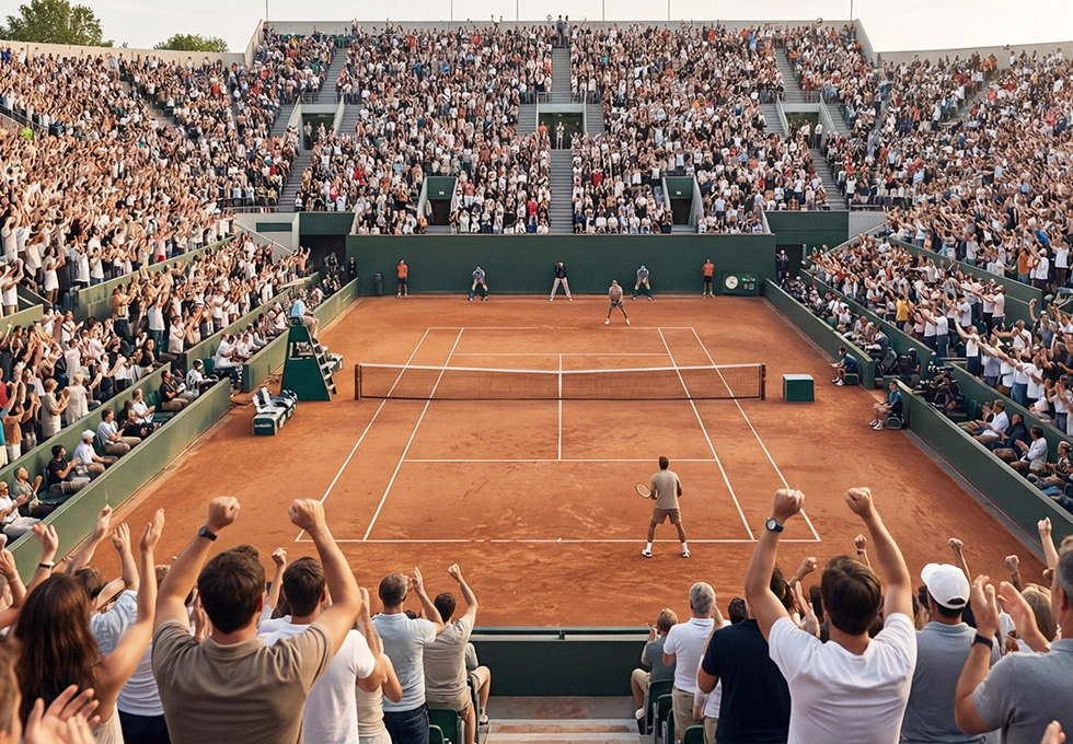 digital signage for a tennis stadium roland garros