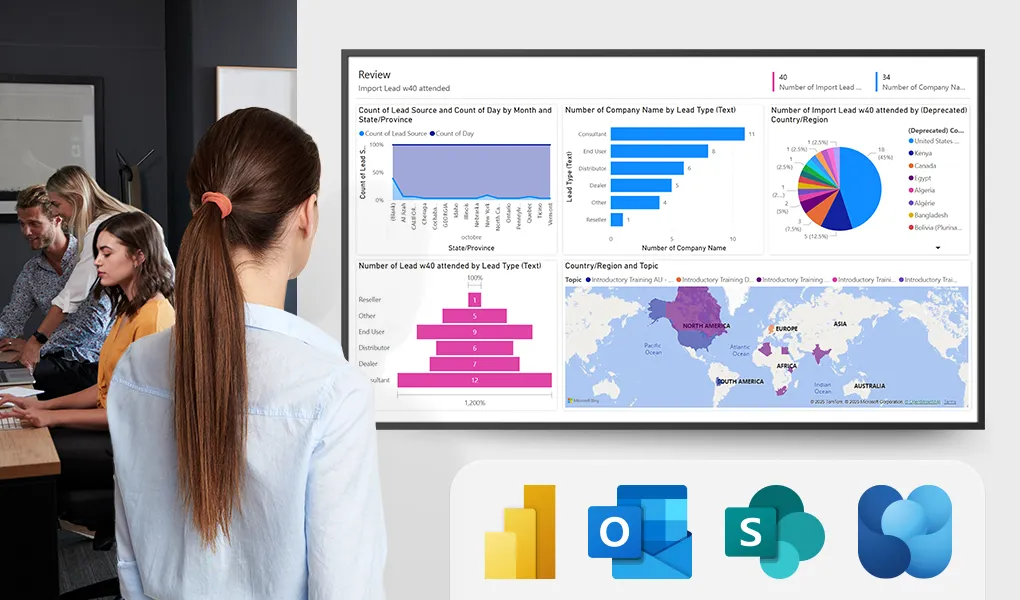 spinetix digital signage display showing data-driven content